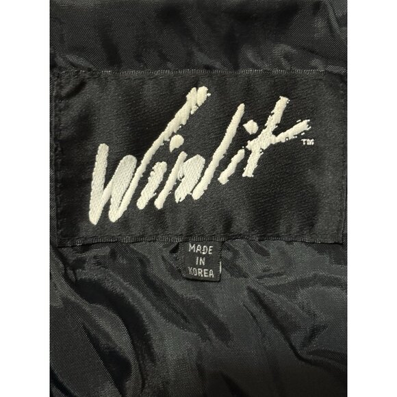 Vintage Winlit Western Lace Pattern Leather Jacket Women's Size Medium Black - Picture 7 of 16